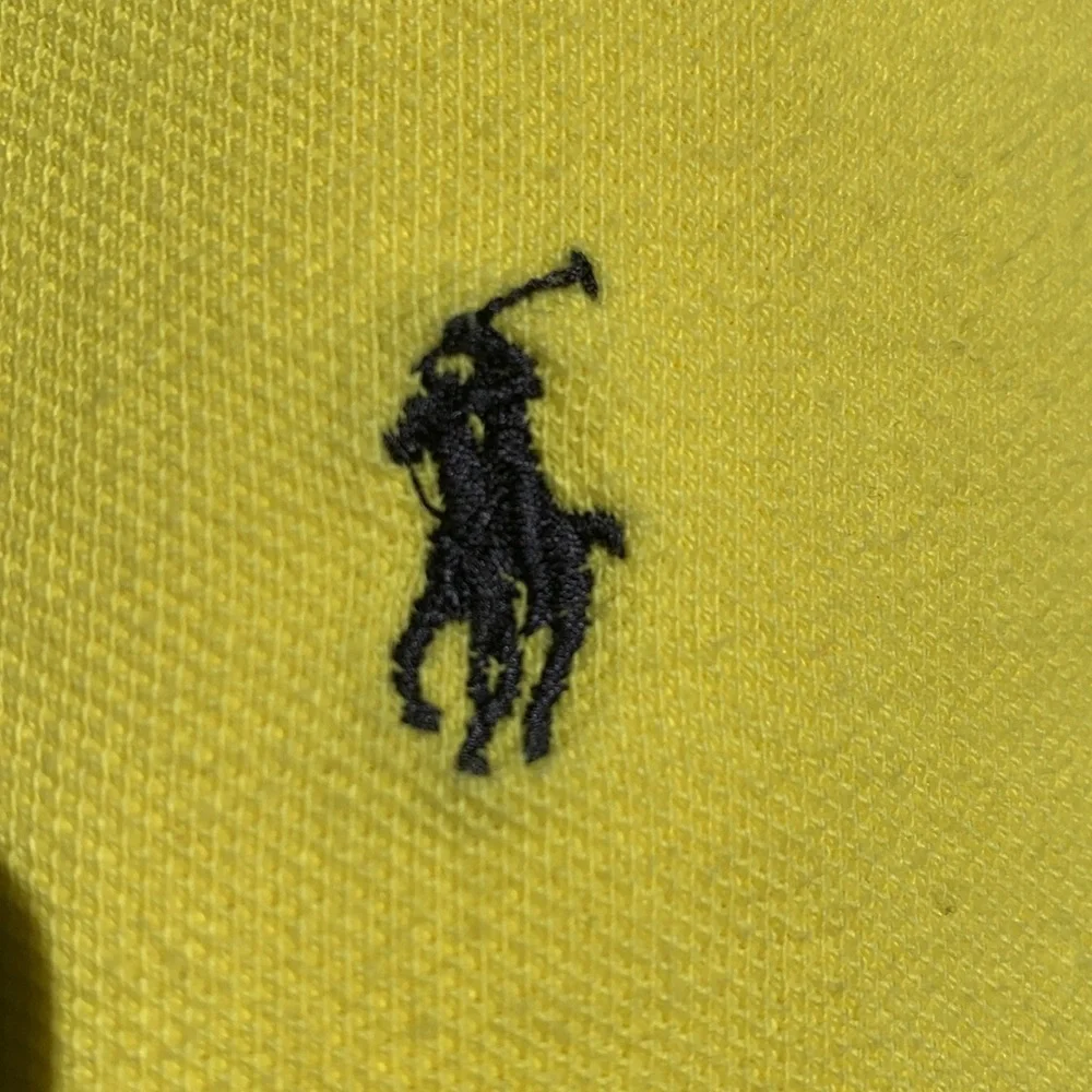 Ralph Lauren Polo Shirt Men's LARGE YELLOW Iconic Golf Short Sleeve Classic Mesh